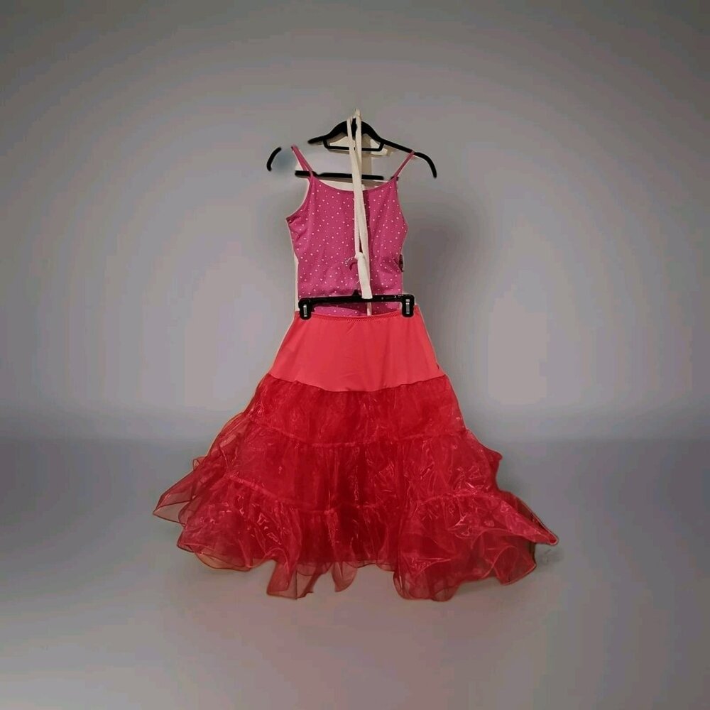 ALT Carrie Bradshaw Outfit Pink Top Skirt Large Feminine Flirty Stretch Romantic